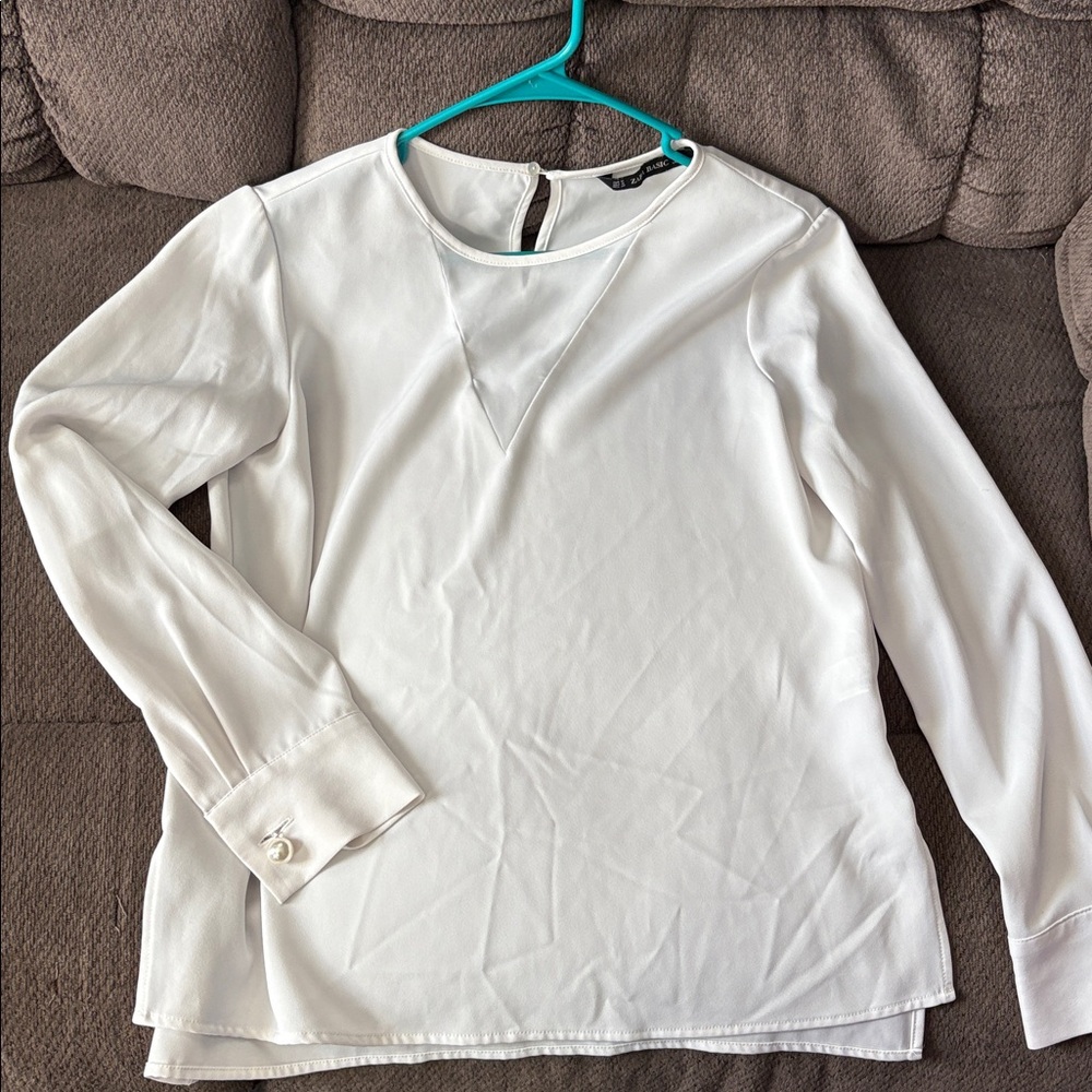 Zara Basic White Blouse